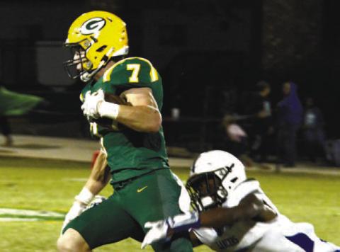 The strong play of Gatewood’s Evan Bennett (7) this season drew the attention of University of North Carolina recruiters, resulting in a full scholarship offer for the 6-foot-3, 205-pound junior. IAN TOCHER/Staff