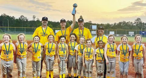 The Greene County 8-and-under All-Star softball team brought home the Georgia Recreational Parks Department state championship on June 22. CONTRIBUTED
