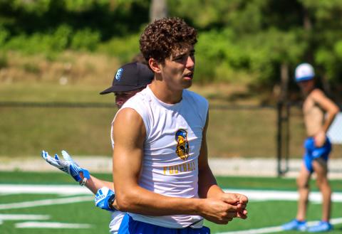 Lake Oconee Academy senior quarterback Garrett Payne during a practice in July. LANCE MCCURLEY/Staff