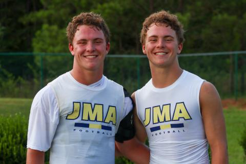 Banks (left) and Briggs (right) have never lost a game while playing for John Milledge Academy. LANCE McCURLEY/Staff