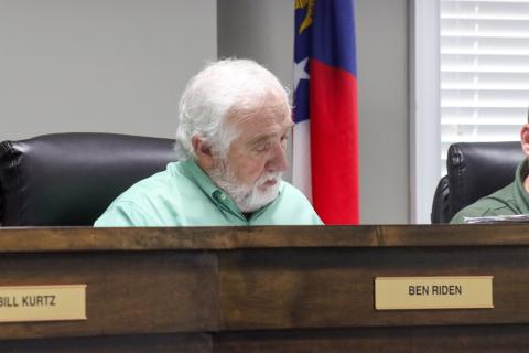 Morgan County BOC Chairman Ben Riden during a July meeting. LANCE MCCURLEY/Staff