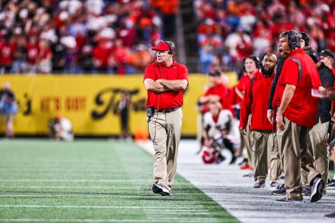 Georgia head coach Kirby Smart during the Duke’s Mayo Classic against Clemson at Bank of America Stadium in Charlotte, NC., on Saturday Sept. 4, 2021. (Photo by Tony Walsh)