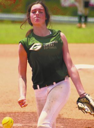 Gatewood’s Riley Roberts brings the heat on the pitcher’s mound for the Lady Gators this season. (FILE PHOTO)