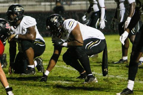 Greene County defensive tackle Kevin Wynn, a Florida State commit, will be tasked with leading the Tigers' front seven in stopping Washington-Wilkes' run game this Friday. (LANCE MCCURLEY/Staff)