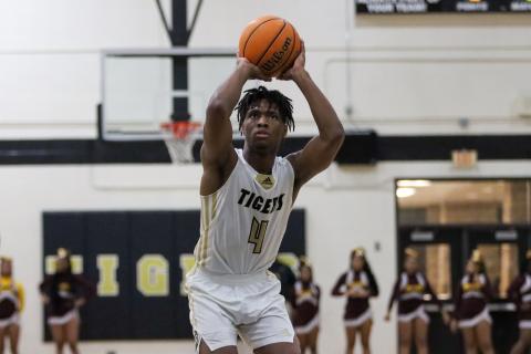 Greene County’s Laryous Burt scored the 1,000th point of his high school career last week in a win over Towns County. LANCE McCURLEY/Staf