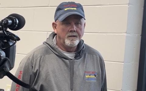 Keith Cormican talks to news reporters Sunday after he found Gary Jones’s body.