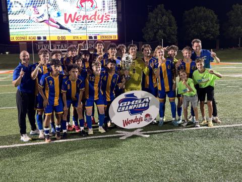 The Lake Oconee Academy Titans defeated the Atkinson County Rebels 3-1 in double overtime to capture the Class A Division II state championship on May 15 at Mercer University's Five-Star Stadium. BRAD HARRISON/Staff