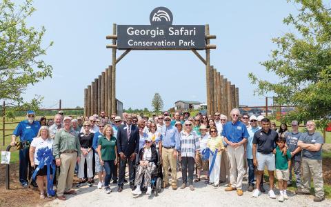 The Georgia Safari Conservation Park celebrated one year of business on Monday, June 2, with a ribbon-cutting ceremony by the Madison-Morgan Chamber of Commerce. JESSICA MALLOY/Contributed