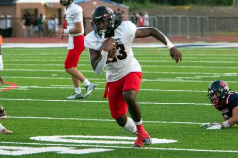 Morgan County running back Christian Monfort will return to the team as a senior this season but has already committed to attend and play for the University of West Georgia next year. LANCE McCURLEY/Staff
