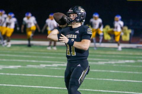 Greene County senior Landon Garretson hopes his leadership skills can help the Tigers earn success on the gridiron this year. LANCE McCURLEY/Staff