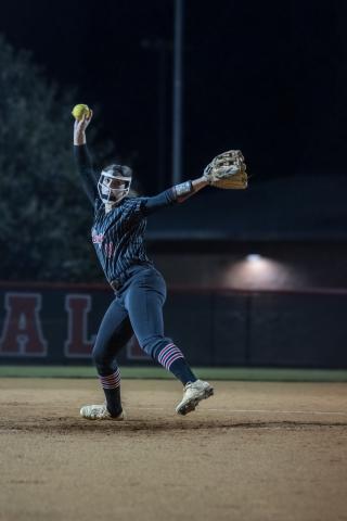 Morgan County senior ace Ryleigh Hilsman returned to the circle last week in the Sweet 16 series against Hart County during the fourth inning of game two after missing the entire regular season due to an injury. SKYLA MORRIS/Staff