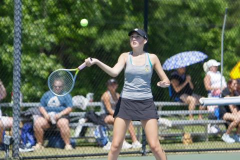 The Lake Oconee Academy girls tennis team will rely on sophomore second singles player Emi Mokan to provide consistency and leadership in the middle of the lineup as the Lady Titans set their sights on a return to the playoffs this season. LANCE McCURLEY/Staff