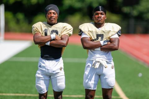 Greene County seniors Kalil Dorsey (left) and JaQuez Hull (right) will be key contributors for the Tigers in 2026. LANCE McCURLEY/Staff