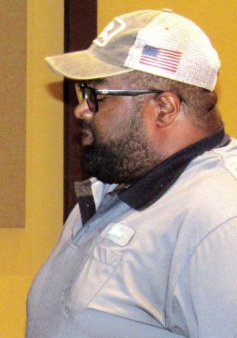 Marcus Cunningham, supervisor of the city’s wastewater treatment facilities, explains issues with the department’s aging equipment. MARK ENGEL/Staff