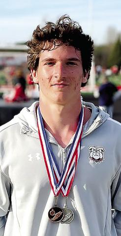 Morgan County sophomore sprinter Dallas Dickerson set two personal bests in the 100-meter and 200-meter events, with both being new school records, this past weekend at a meet in Loganville. CONTRIBUTED