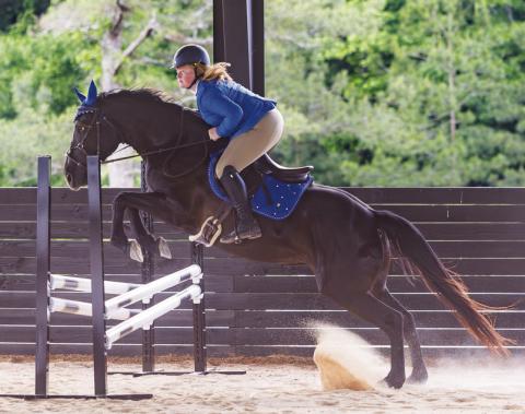 Guests at the NHN event at Lake Oconee Equestrian Center were treated to a a show jumping demonstration. CONTRIBUTED