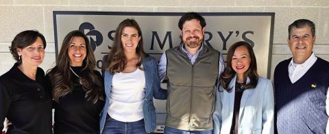 (L-R): Patty Dailey and Lisa Tubbs, gala committee members; Hailey Ruhl and Jep Pound, DreamBuilt team; Riezl Baker, gala chair and hospital foundation board member; and Chuck Shaheen, gala committee member. CONTRIBUTED