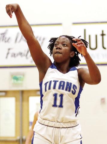 LOA junior Briana Glave sunk five 3-pointer in the win over Greene County last Friday. LANCE McCURLEY/Staff