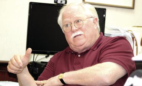 Putnam County Sheriff Howard Sills discusses the Dermond case with reporters recently in his office. LYNN HOBBS/Staff