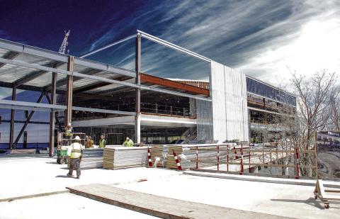 Fans will enter the new Classic Center Arena from its south end on the main level behind the top of spectator seating, with its playing surface a couple of stories below. IAN TOCHER/Staff