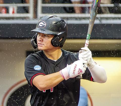 Georgia's Kenny Ishikawa during at at-bat for Georgia against Liberty. SKYLA Morris/Staff