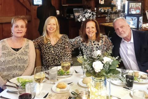 Pictured (l-r) at the BankSouth table are Robin Elm, Kristina Johns, Kelli Fowler, and Jerry Fowler. CONTRIBUTED