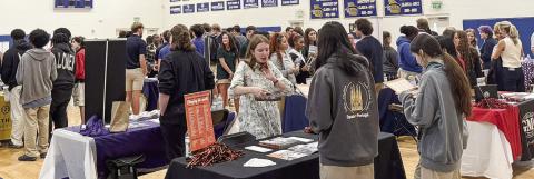 Over 42 colleges and two branches of the U.S. military lined the campus’ Titan Center, giving high school students a unique opportunity to explore their futures, ask questions, and connect with representatives. CONTRIBUTED