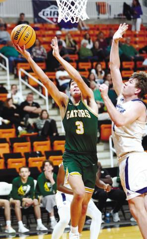 Gatewood junior Blake Callaway (3) goes up for a layup. DR. BOB BETZEL/Contributed