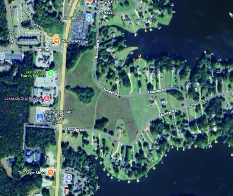 The area beneath and around the pointer is slated for commercial development, but nearby Thunder Valley residents insist it must adhere to longestablished stipulations. GOOGLE EARTH