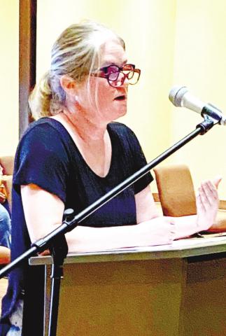 Nicole Chillemi, Executive Director of Festival Hall, gives the Greensboro City Council a yearly recap of performance metrics MAUREEN STRATTON/Staff