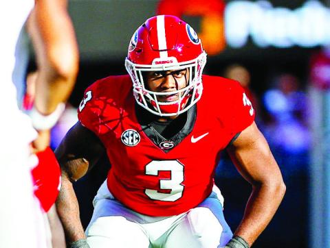 Georgia’s defense will need the help of middle linebacker CJ Allen (3) to contain Mississippi State’s offensive attack. CONTRIBUTED