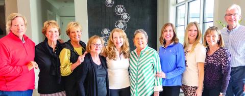 L-R: Larry Vaughan, Chairman; Norine Lassa, Jere Brady, Annette Obanion, Diane Grimes, Micki Tanner, Cecelia Miller, Jennifer Astrin, Bari Love, and Chuck Rowland. CONTRIBUTED