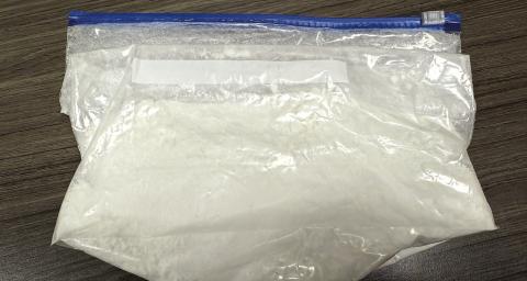 This bag of suspected cocaine was found during a traffic stop June 4. CONTRIBUTED