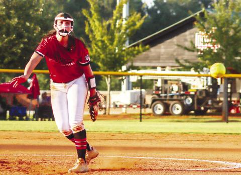 Ryleigh Hilsman delivers a pitch from the circle on Friday. LANCE McCURLEY/Staff