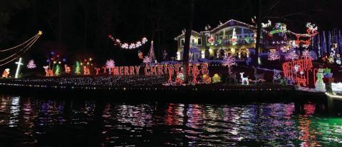 Just one of several houses on Christmas Cove decorated with lights. BAILEY MCCULLY/Staff