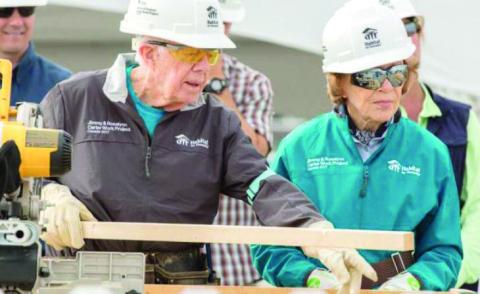 Jimmy and Rosalynn Carter were among Habitat for Humanity’s most famous volunteers.