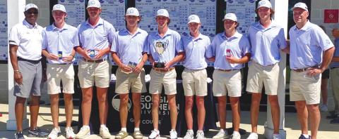 The Titans pose for a photo after bringing home their second consecutive GHSA Class A-Public state title. CONTRIBUTED