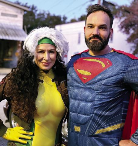 Jenna and Nathan Coryell pose during Rutledge’s Spooky Fall Fest Oct. 19. HANNAH BARRON/Staff