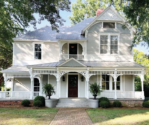 This house at 364 Porter St. in Madison was built by a local furniture merchant about 1847, but now sports a Victorian-era look, including a large porch, gingerbread trim, and shingled gables from about 50 years later. CONTRIBUTED