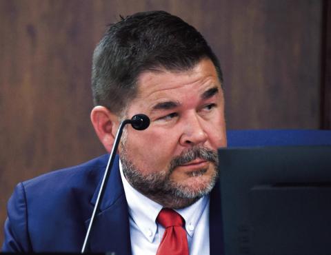 District 1 Commissioner Tom McElhenney introduced the “Gary McElhenney Resolution,” named after his father who passed away in May 2024 while holding the same commission seat, which would allow the board to appoint a replacement in a similar situation. IAN TOCHER/Staff