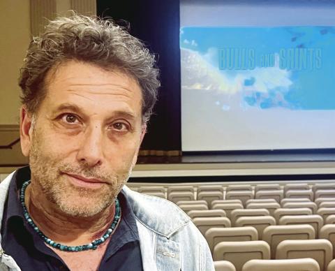 Filmmaker Rodrigo Dorfman spent seven years writing, shooting, and editing “Bulls and Saints,” his heartfelt film about migrant workers longing to return to their Mexican homeland. (IAN TOCHER/Staff)