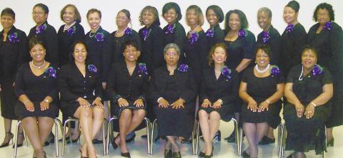 Front row, from left, Candy Williams, Melissa George, Barbara Fuqua, Orian Motley, Joyce Rhodes, Felicia Randolph, Shirley Wynn; back row: Dana Jackson, Tia Evans, Gerri Heard, Linda Williams, Karen Moon, Joyce Harrison, Karen Robertson, Rebecca Dunn-Lawrence, Khalila Fordham, Janice Gallimore, Barbara Collier, Ann Ballard, Henrietta Jackson; not pictured: Katrina Breeding, Mary Breeding and Sallie Carpenter. CONTRIBUTED