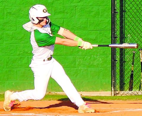Gatewood’s Ames Johnson hit a pair of RBI singles last week at home against Vidalia Heritage Academy. TREY NORRIS/Staff