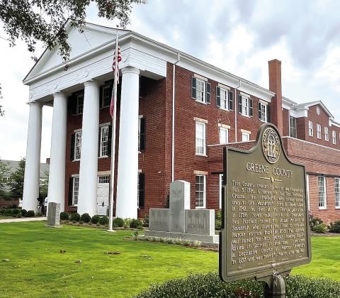 The 176-year-old Greene County Courthouse in downtown Greensboro will soon get a facelift. MARK ENGEL/File photo