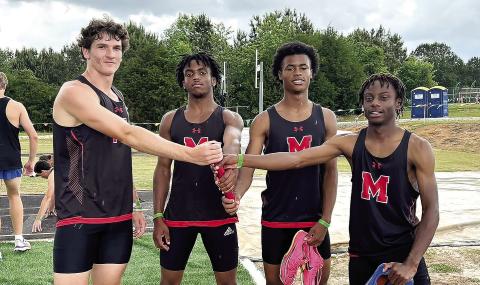 The Morgan County boys’ 4x100 meter relay team placed fifth in the state with a time of 42.42. CONTRIBUTED