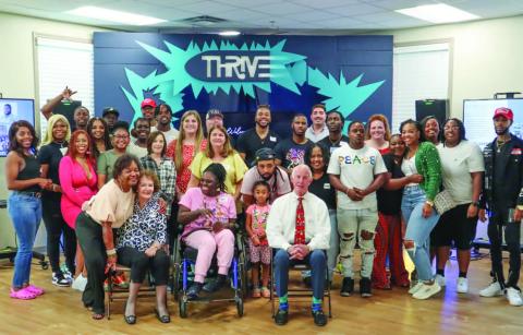 The Greensboro Dreamers, now 28 years old, at the reunion this month celebrating the 10th anniversary of their graduation from Greene County High School. Co-founder of the Greensboro Dreamers, Tom Kelly, sits in the front row.