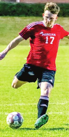 Allen (17) gets ready to send a shot into an open net against Hephzibah at home last season. LANCE McCURLEY/Staff
