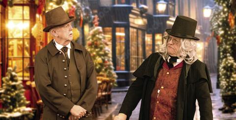 The good-natured Bob Crachit spars with Ebenezer Scrooge. CONTRIBUTED