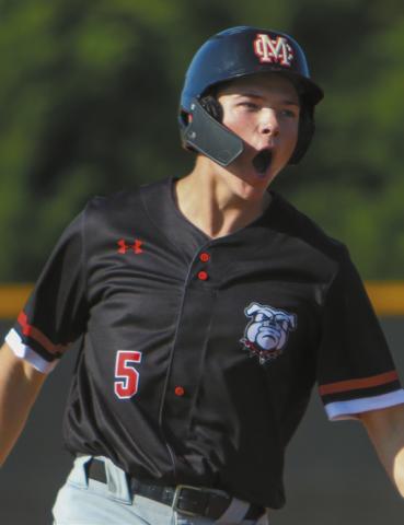 Morgan County’s Caylem Richardson rounds the bases after hitting a home run in a playoff game last season. LANCE McCURLEY/Staff
