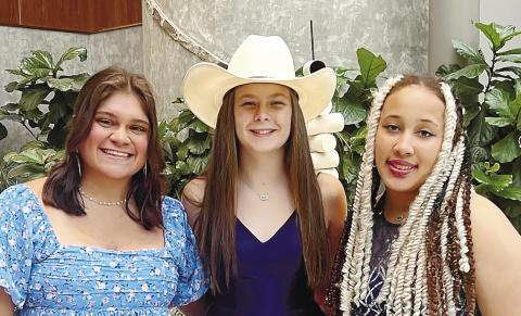 L-R: Greene County 4-H Agent Becca Velasquez attended the 80th annual 4-H State Congress last month in Atlanta with 4-H’ers Ellie Copelan and Serenity Jackson. CONTRIBUTED